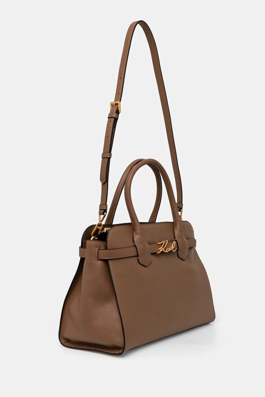 Шкіряна сумочка Karl Lagerfeld колір коричневий A1W30148