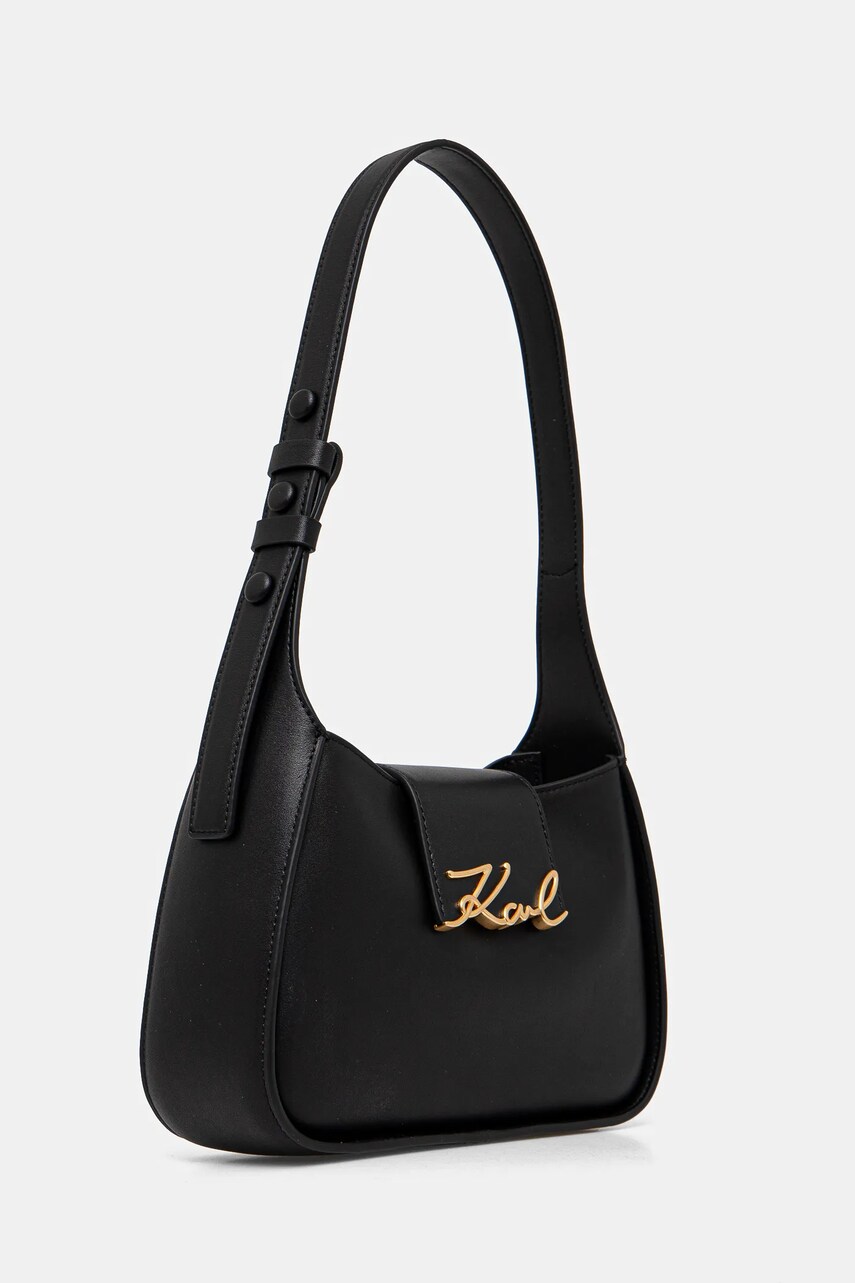 Шкіряна сумочка Karl Lagerfeld колір чорний A1W30149