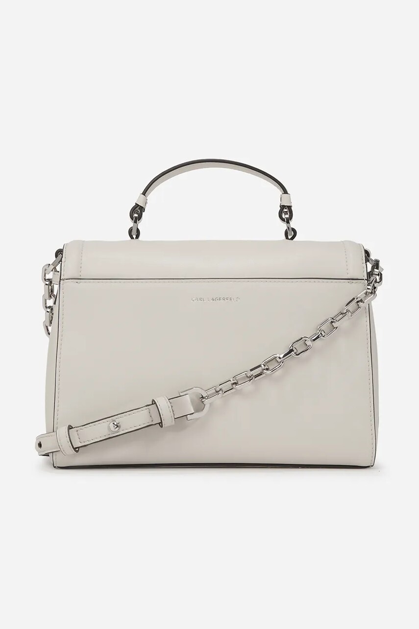 Шкіряна сумочка Karl Lagerfeld колір білий A1W30170