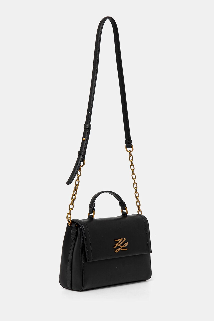 Шкіряна сумочка Karl Lagerfeld колір чорний A1W30170