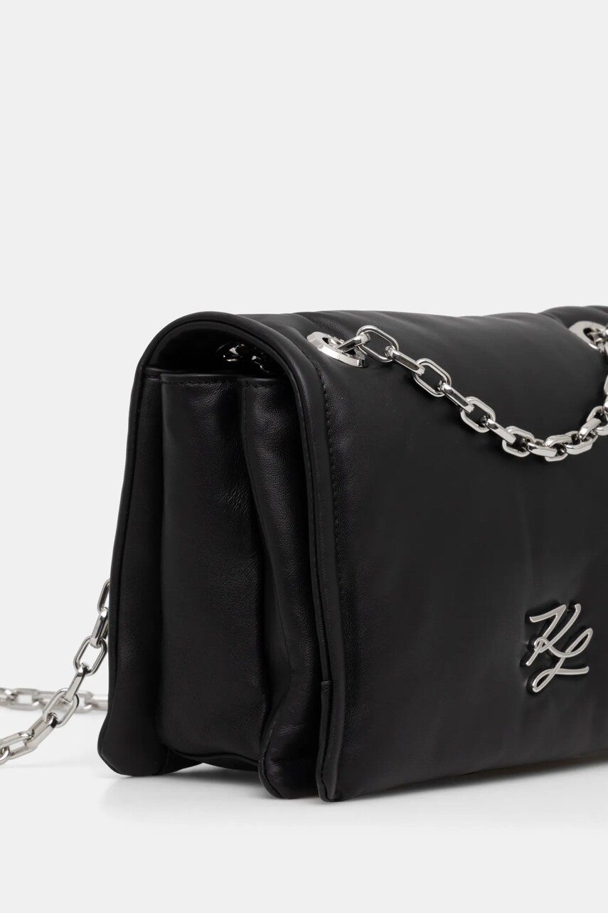 Шкіряна сумочка Karl Lagerfeld колір чорний A1W30173