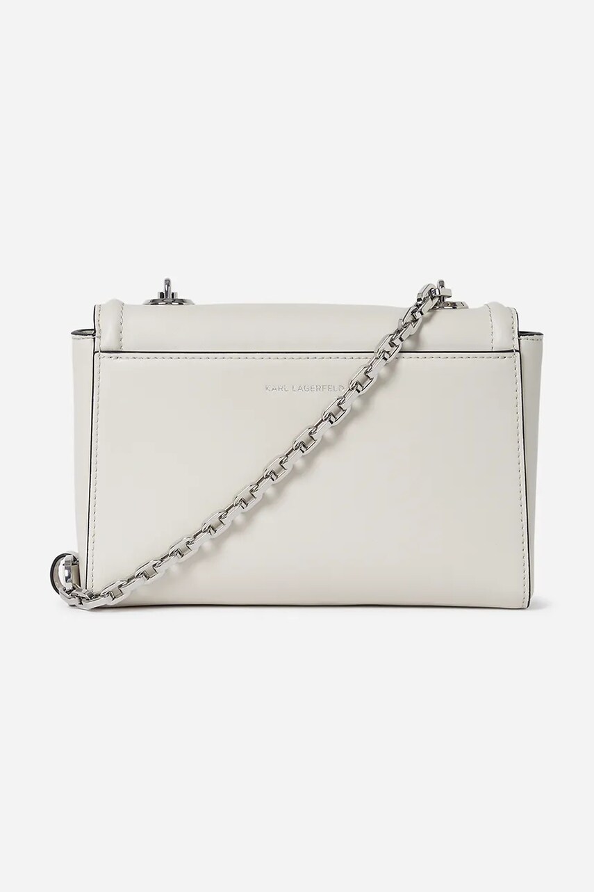 Шкіряна сумочка Karl Lagerfeld колір білий A1W30174