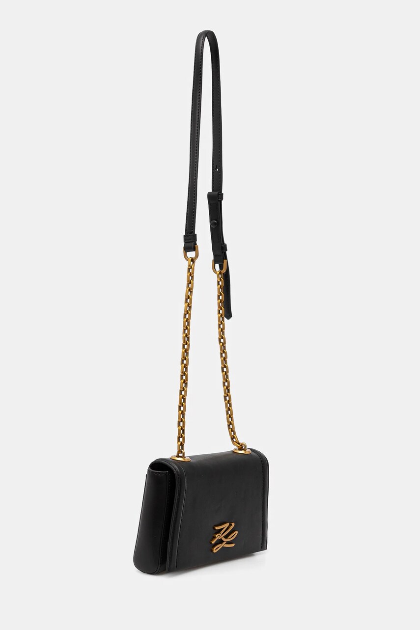 Шкіряна сумочка Karl Lagerfeld колір чорний A1W30174