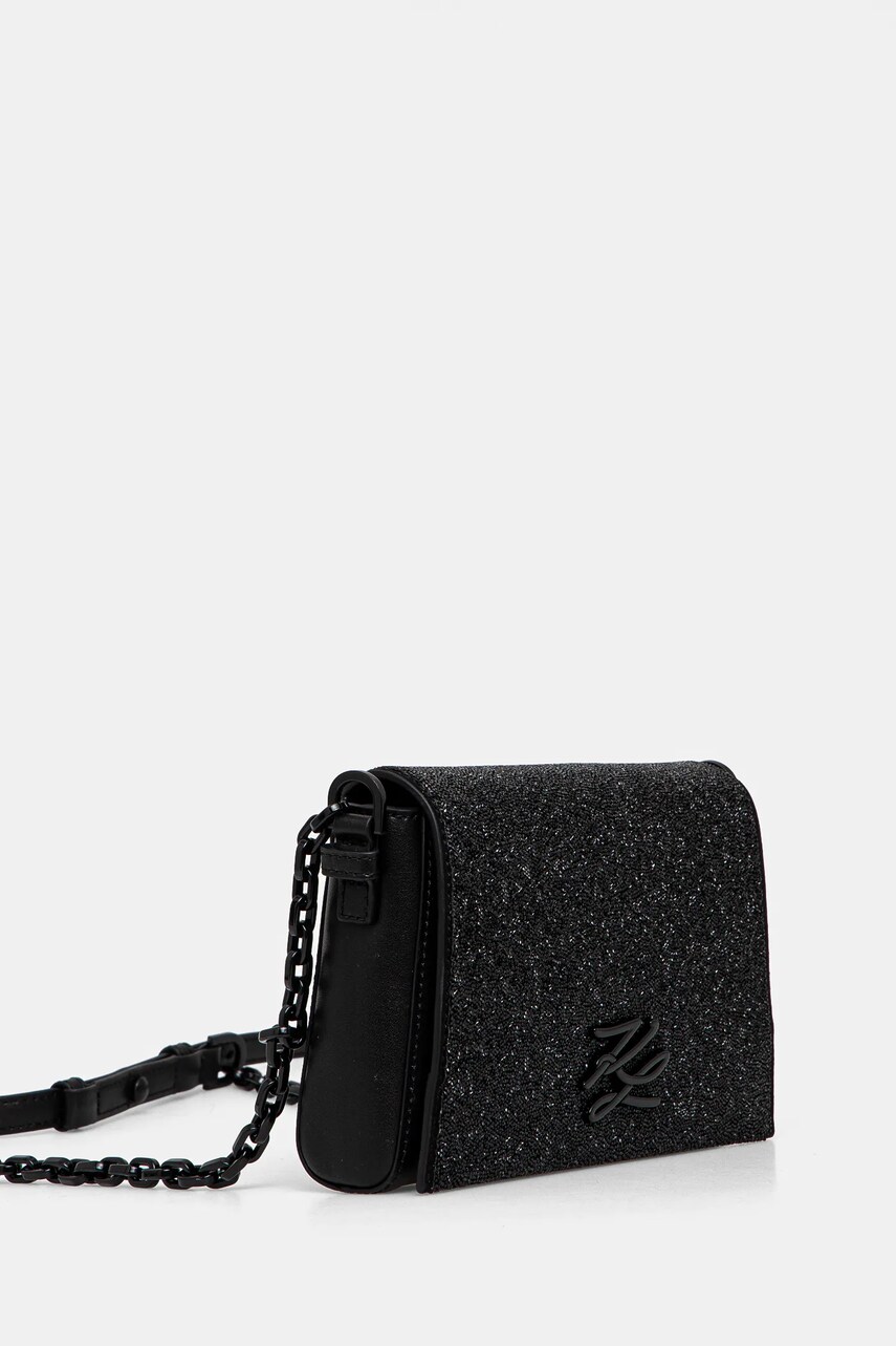 Шкіряна сумочка Karl Lagerfeld колір чорний A1W30180