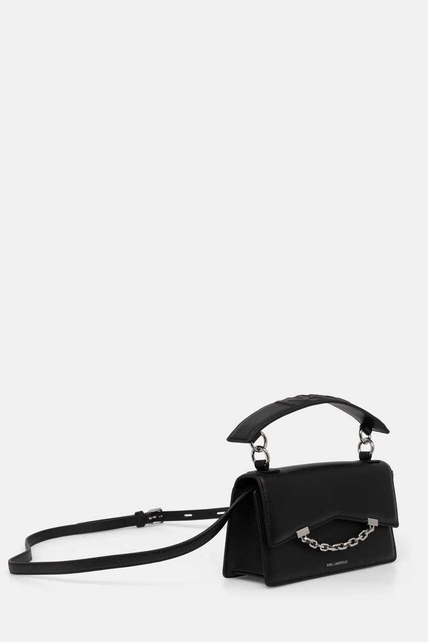 Шкіряна сумочка Karl Lagerfeld колір чорний A1W30446