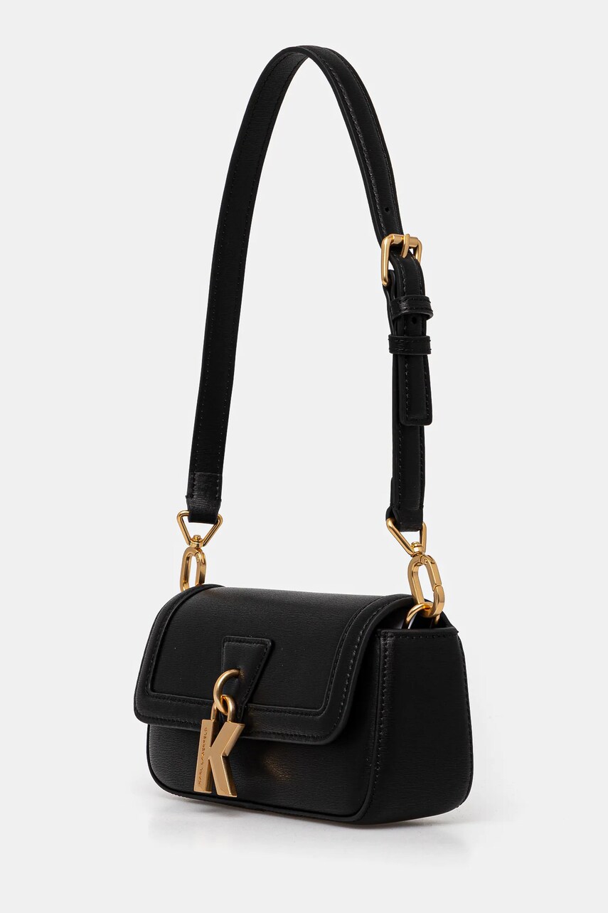 Шкіряна сумочка Karl Lagerfeld колір чорний A1W30448