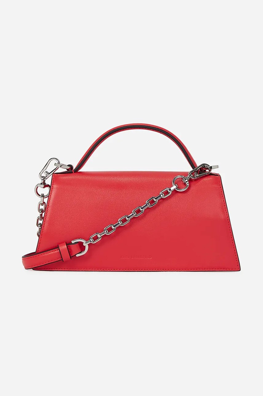 Шкіряна сумочка Karl Lagerfeld колір червоний A1W30458