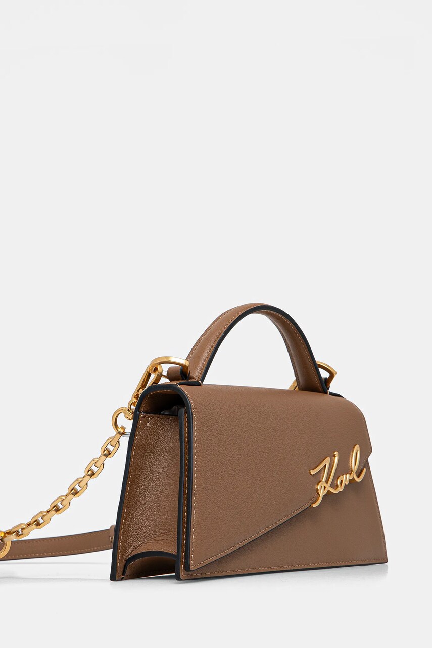 Шкіряна сумочка Karl Lagerfeld колір коричневий A1W30458