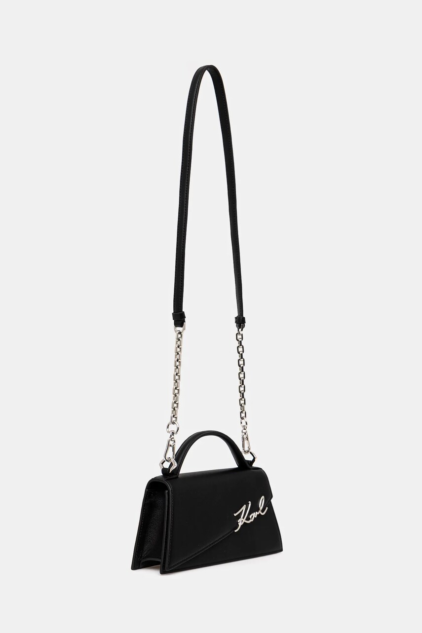 Шкіряна сумочка Karl Lagerfeld колір чорний A1W30458