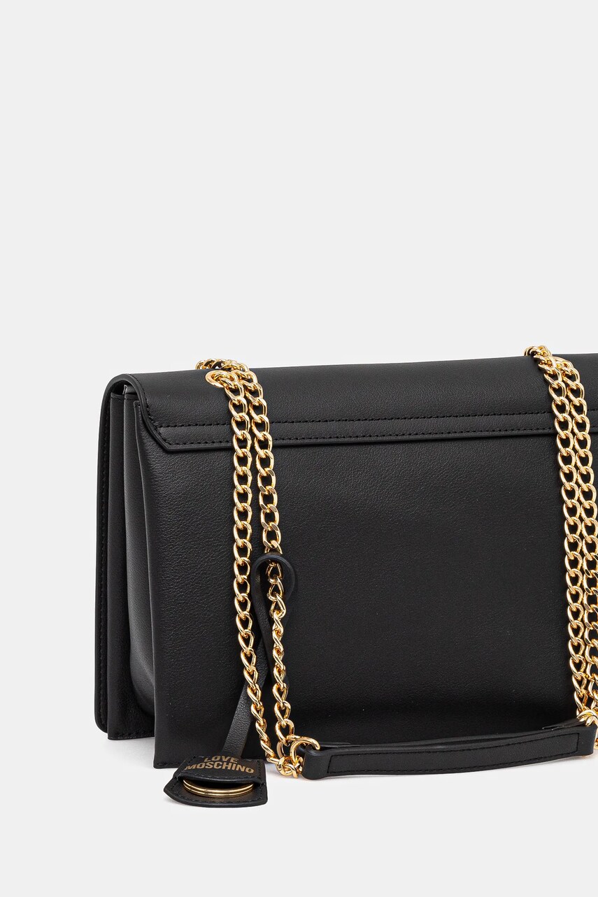 Шкіряна сумочка Love Moschino колір чорний JC4113PP1