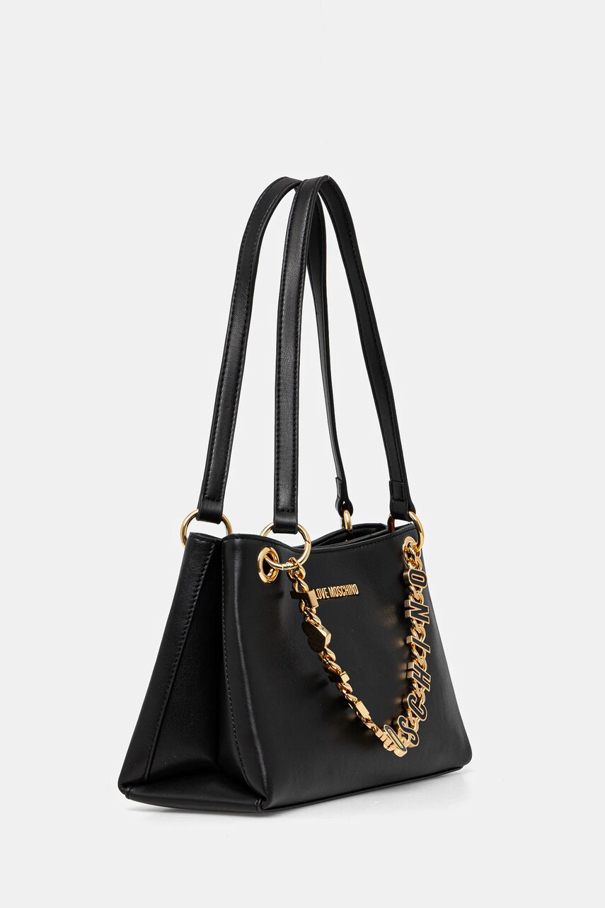 Шкіряна сумочка Love Moschino колір чорний JC4073PP1