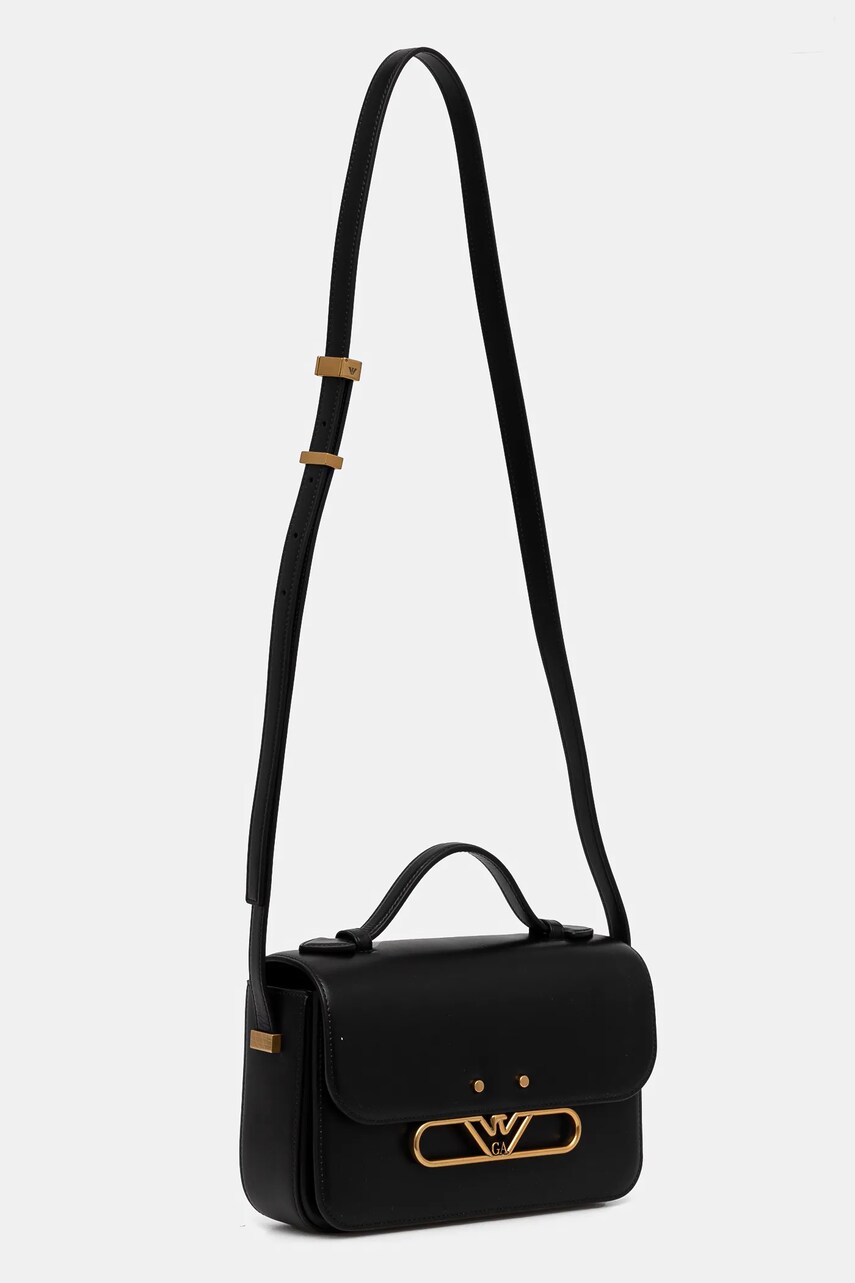 Шкіряна сумочка Emporio Armani колір чорний EW001484 AF14786