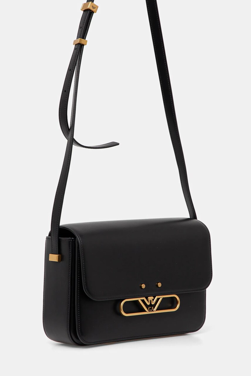 Шкіряна сумочка Emporio Armani колір чорний EW001210 AF14786