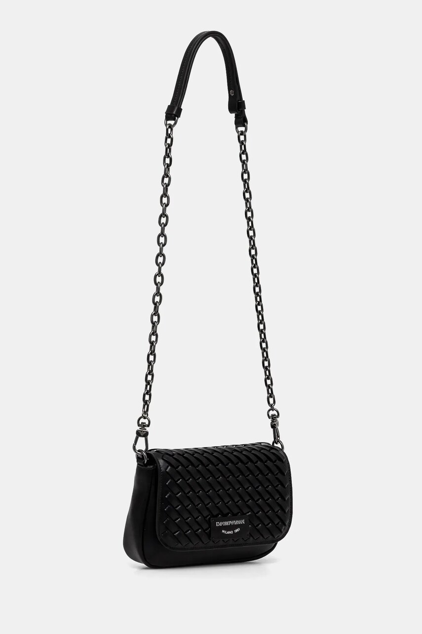 Шкіряна сумочка Emporio Armani колір чорний EW001923 AF15874