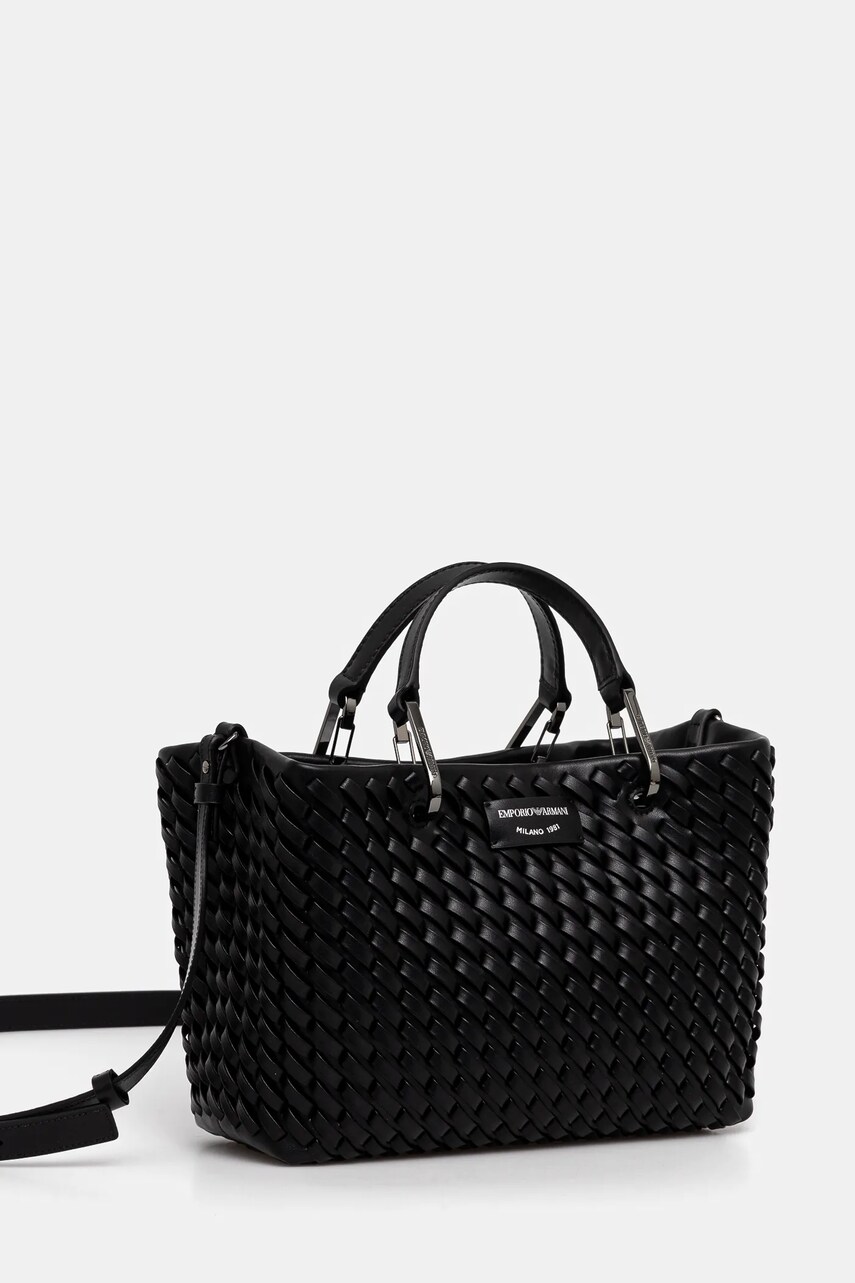 Шкіряна сумочка Emporio Armani колір чорний EW000361 AF12762