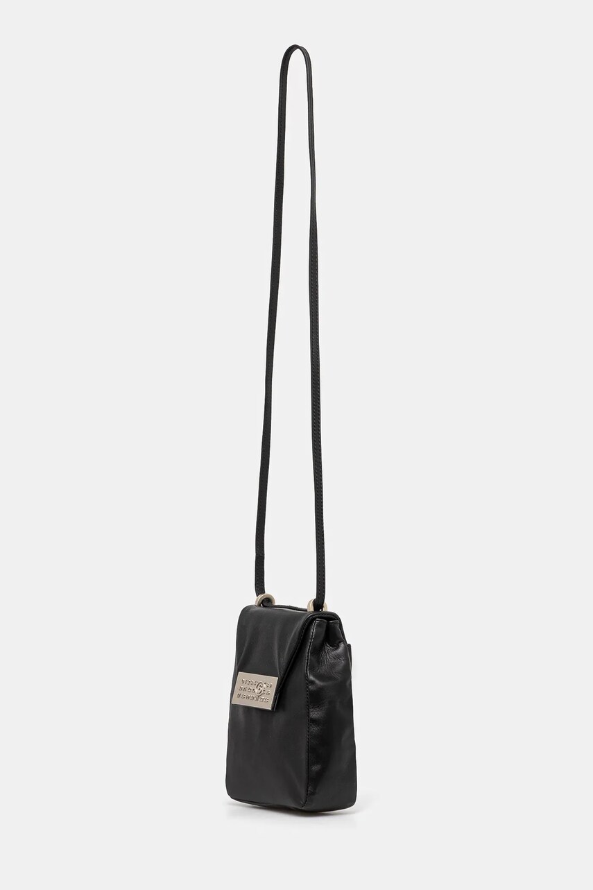 Шкіряна сумочка MM6 Maison Margiela колір чорний SB6WG0013