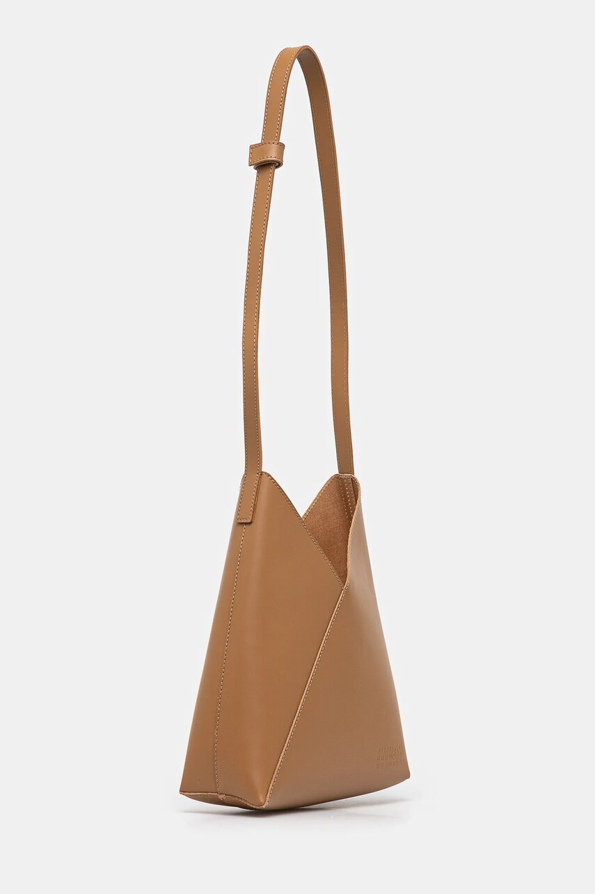 Шкіряна сумочка MM6 Maison Margiela колір коричневий SB6ZH0019