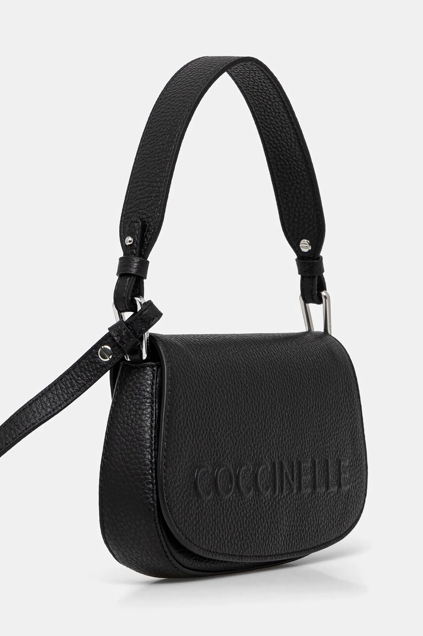 Шкіряна сумочка Coccinelle колір чорний E5 QBB 52 01 01