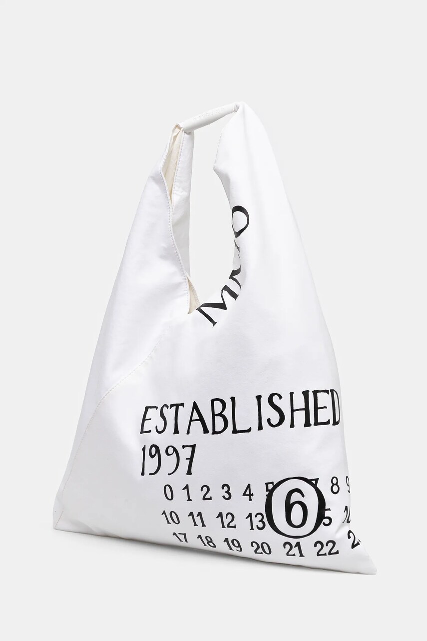 Бавовняна сумка MM6 Maison Margiela Classic Japanese Handbag колір білий S54WD0039