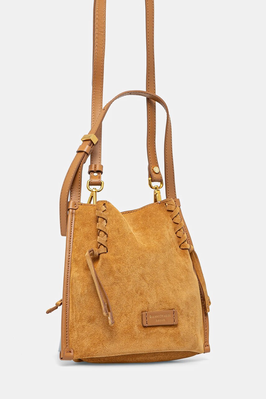 Замшева сумочка Gianni Chiarini DORY колір бежевий BS 11305 CM-PL