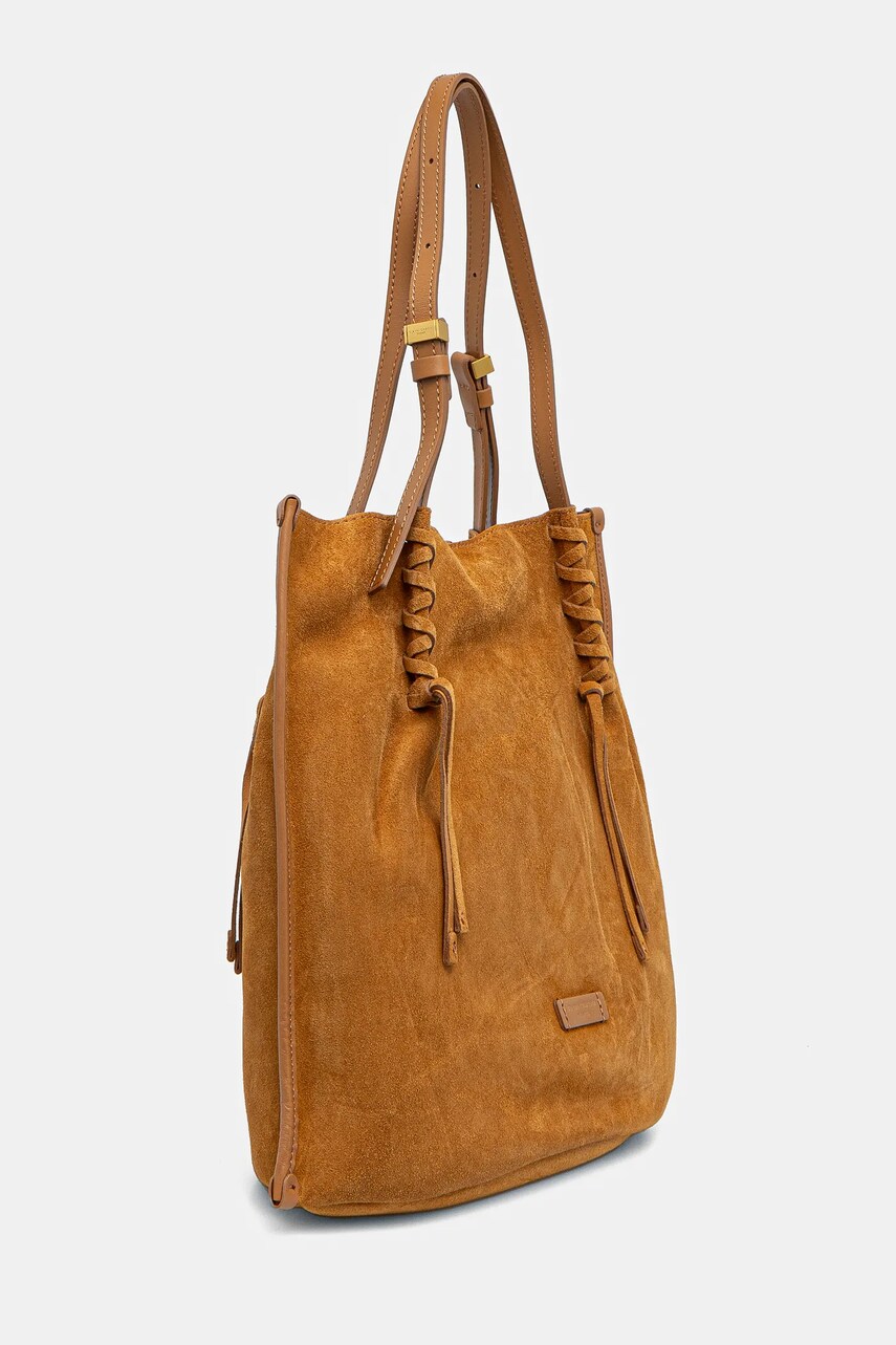 Замшева сумочка Gianni Chiarini DORY колір бежевий BS 11307 CM-PL