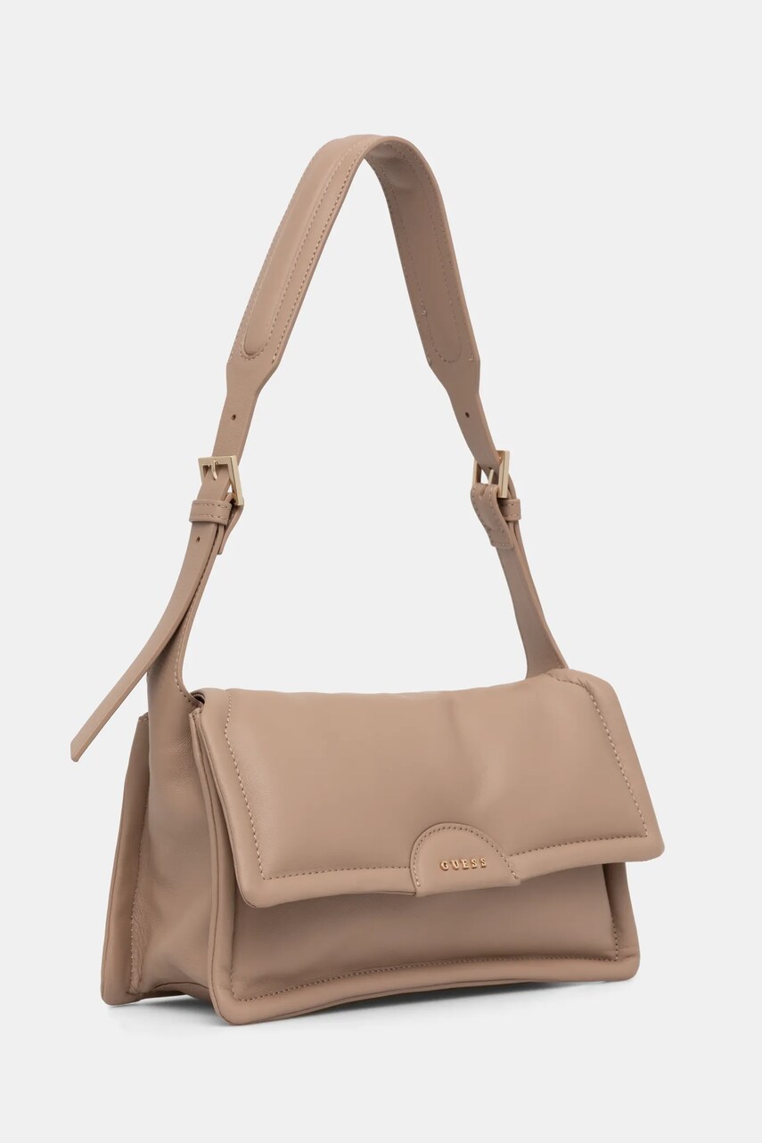 Шкіряна сумочка Guess EVA колір бежевий HWSTPF L5116
