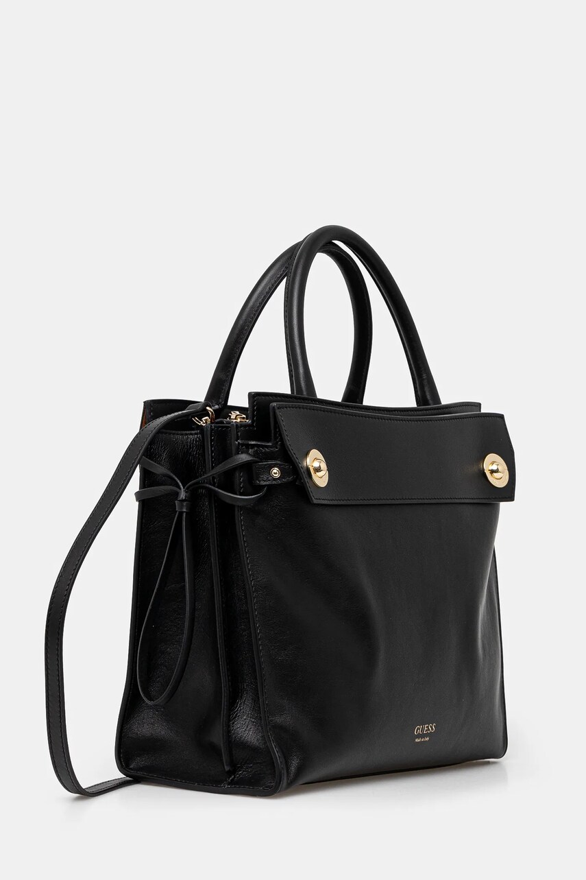 Шкіряна сумочка Guess BIANCA колір чорний HWBIAA L5117