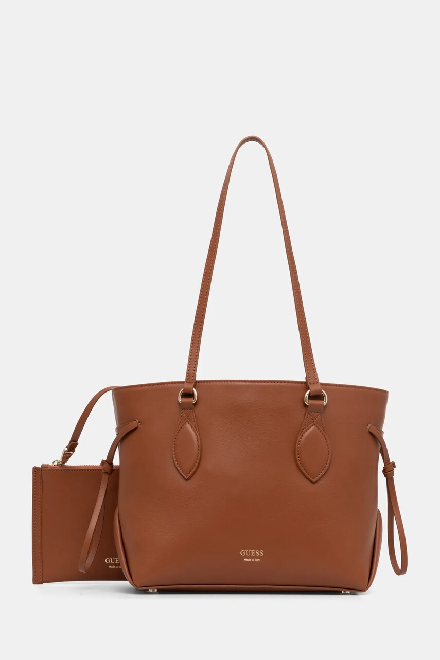Шкіряна сумочка Guess FLORENCE колір коричневий HWFLNC L5103