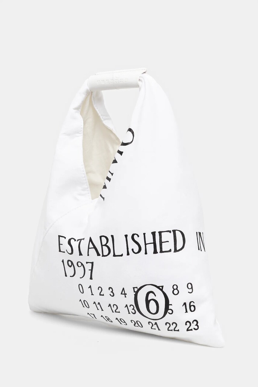 Бавовняна сумка MM6 Maison Margiela колір білий SB6WD0013