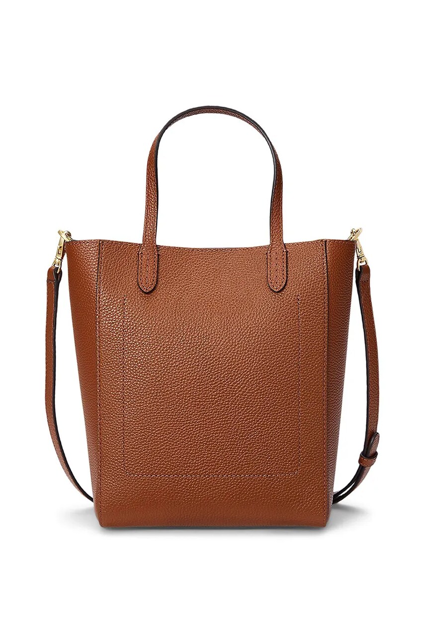 Шкіряна сумочка Lauren Ralph Lauren колір коричневий 431966760