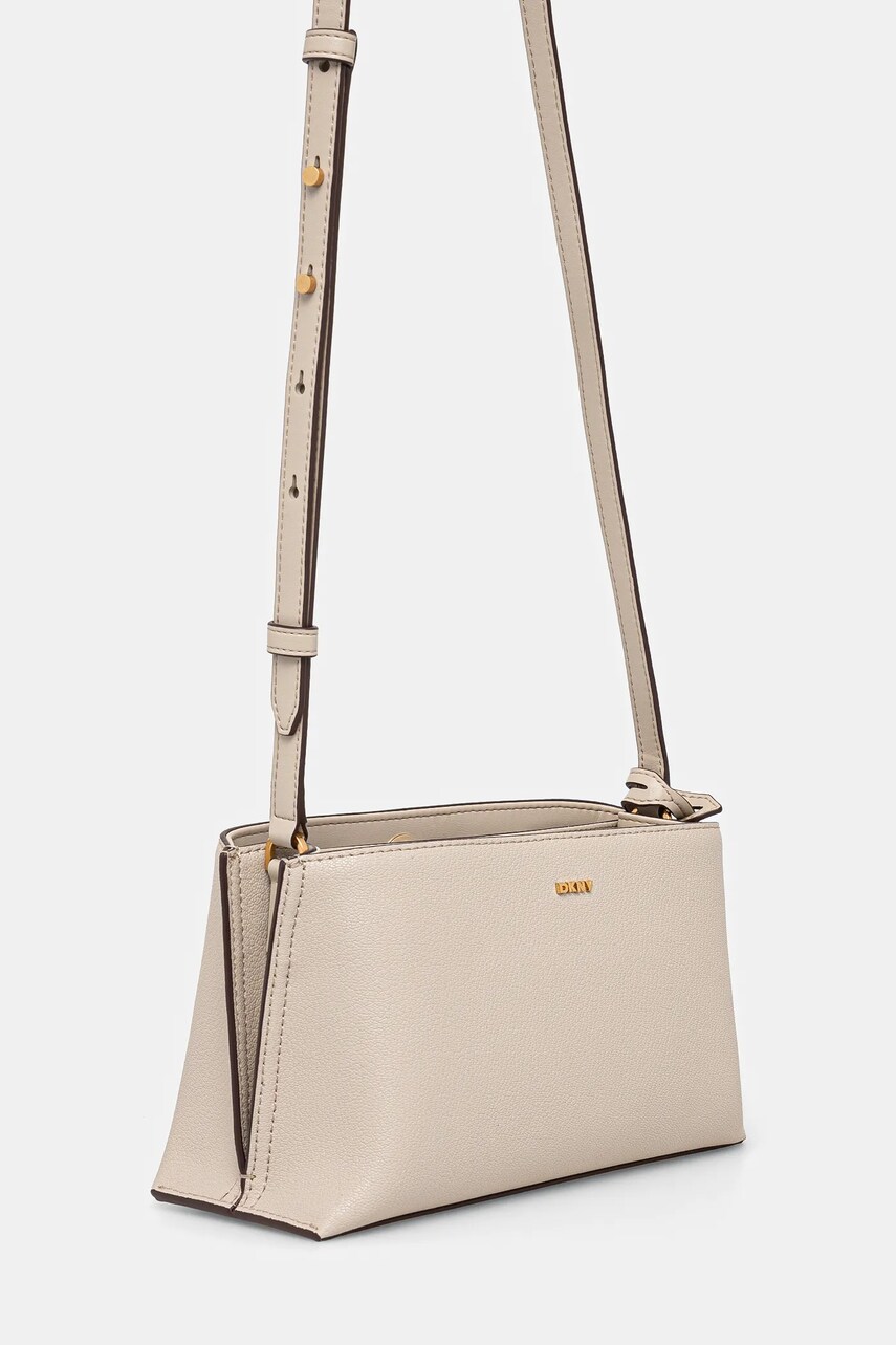 Шкіряна сумочка Dkny колір бежевий R44E1I54