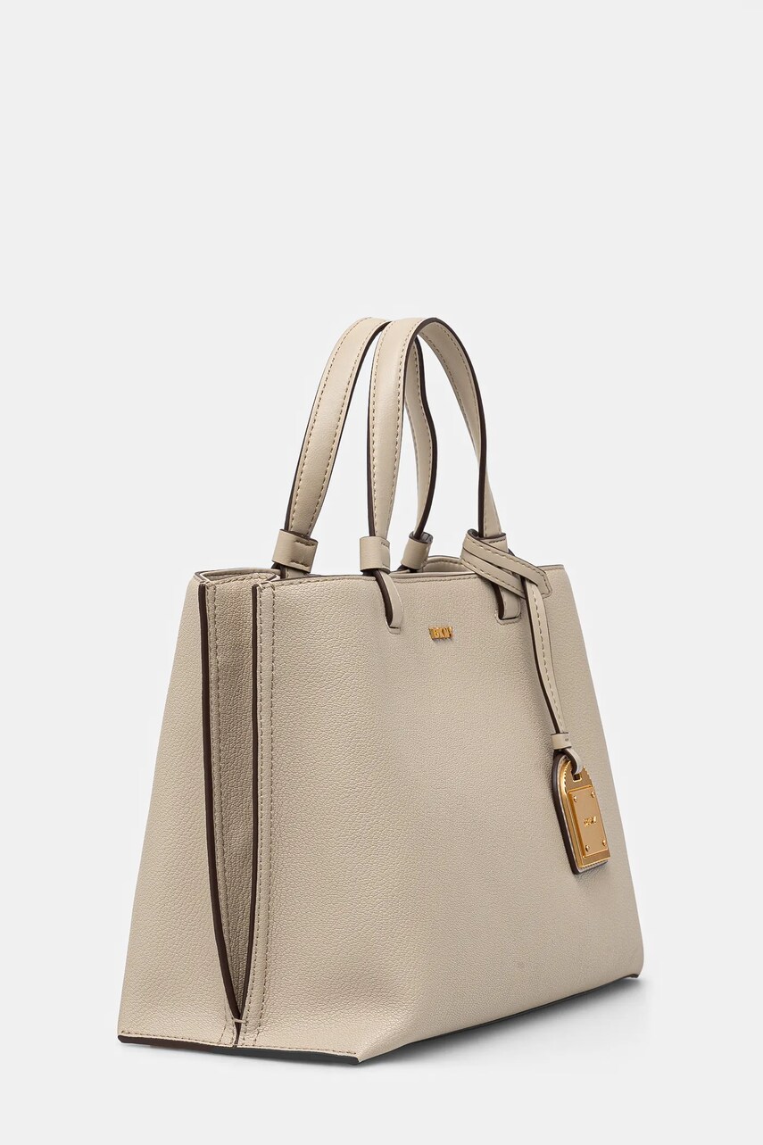 Шкіряна сумочка Dkny колір бежевий R44D1I53