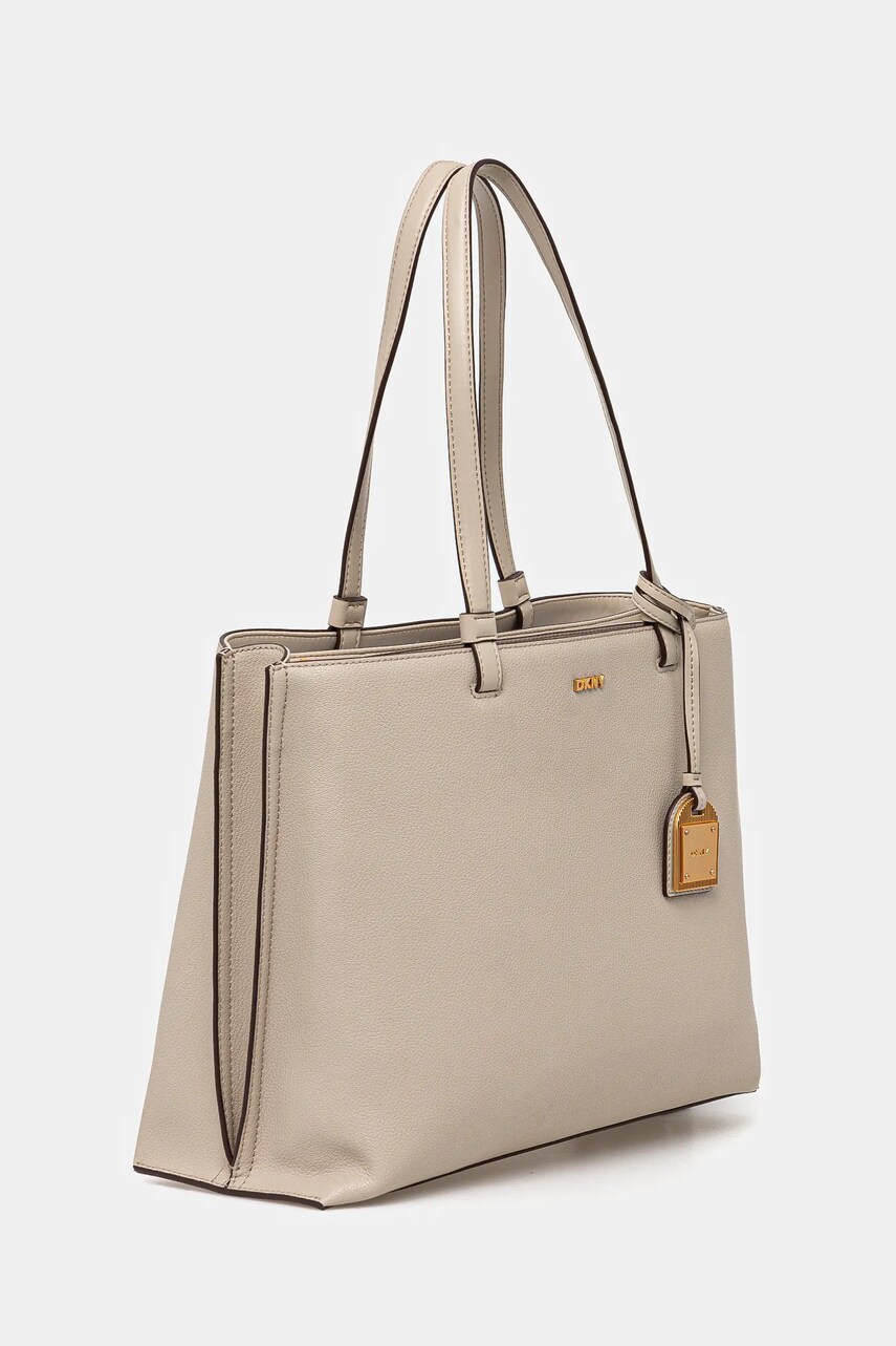 Шкіряна сумочка Dkny колір бежевий R44A1I52