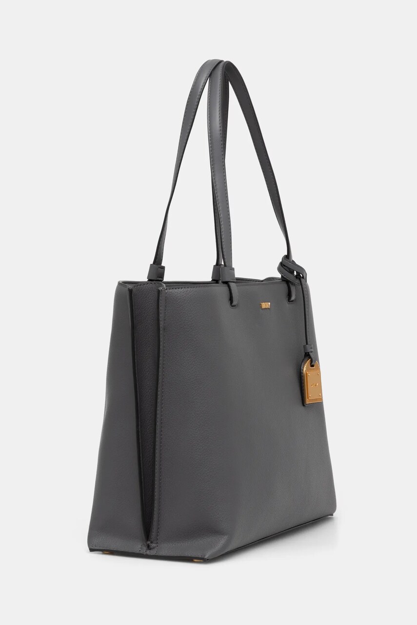 Шкіряна сумочка Dkny колір сірий R44A1I52