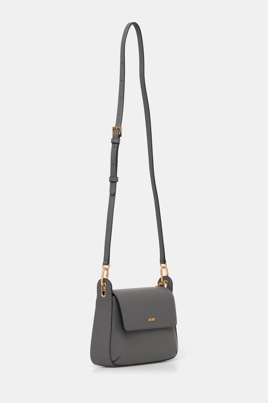 Шкіряна сумочка Dkny колір сірий R44EKI55
