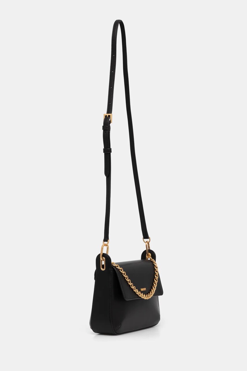 Шкіряна сумочка Dkny колір чорний R44EKI55