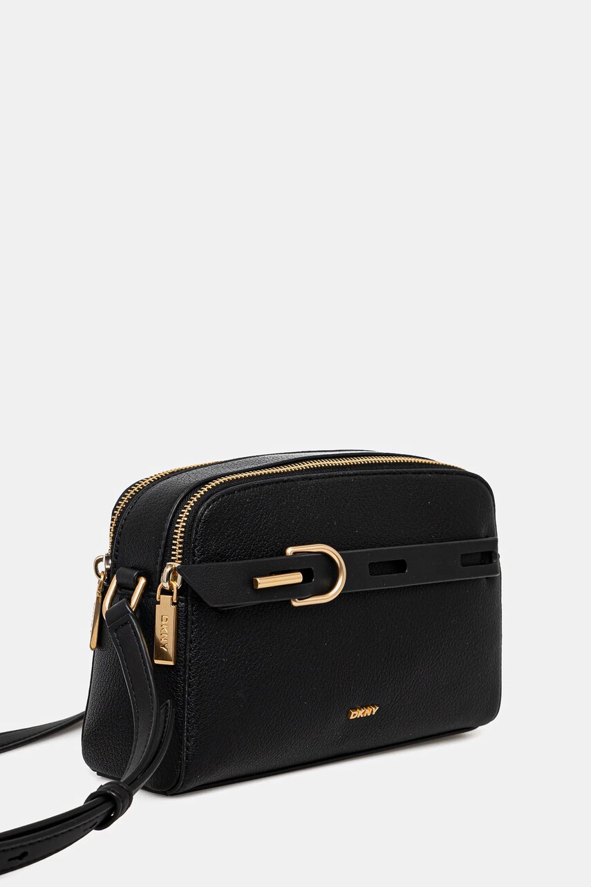 Шкіряна сумочка Dkny колір чорний R44EAI69