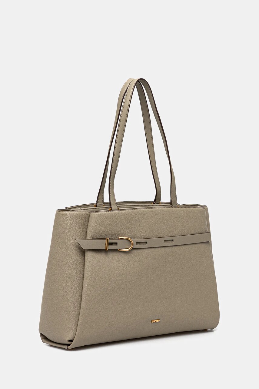 Шкіряна сумочка Dkny колір бежевий R44AAI67