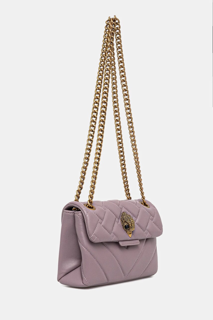 Шкіряна сумочка Kurt Geiger London колір фіолетовий 846395109