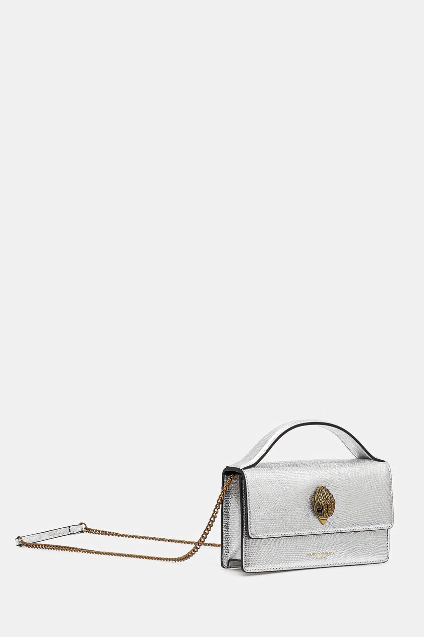 Шкіряна сумочка Kurt Geiger London колір срібний 2744163109