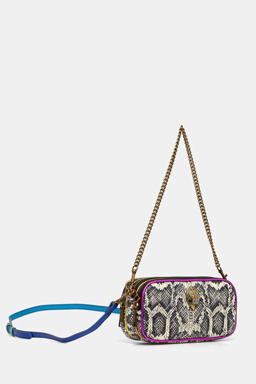 Шкіряна сумочка Kurt Geiger London колір бежевий 4026544719