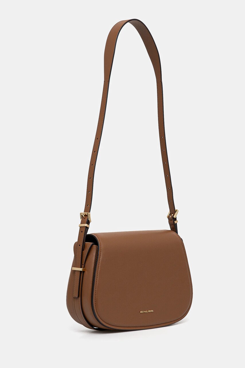 Шкіряна сумочка MICHAEL Michael Kors колір коричневий 30R5GL0M2L