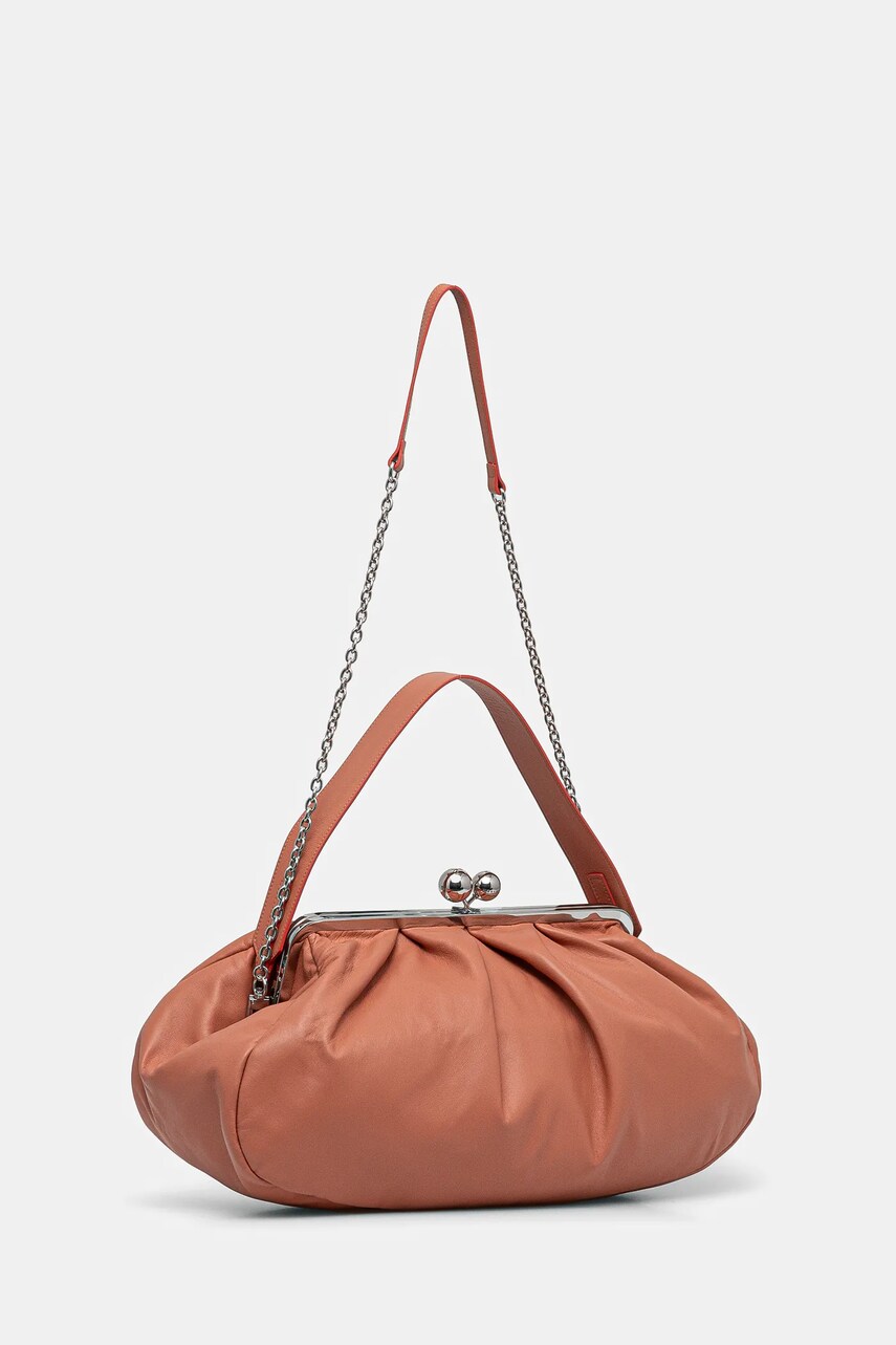 Шкіряна сумочка Weekend Max Mara колір помаранчевий 2515511014600