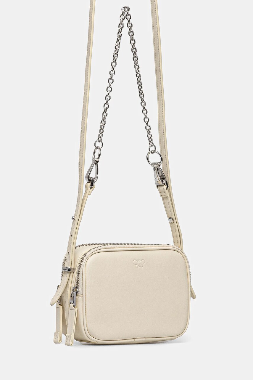 Шкіряна сумочка Weekend Max Mara колір бежевий 2515511154600