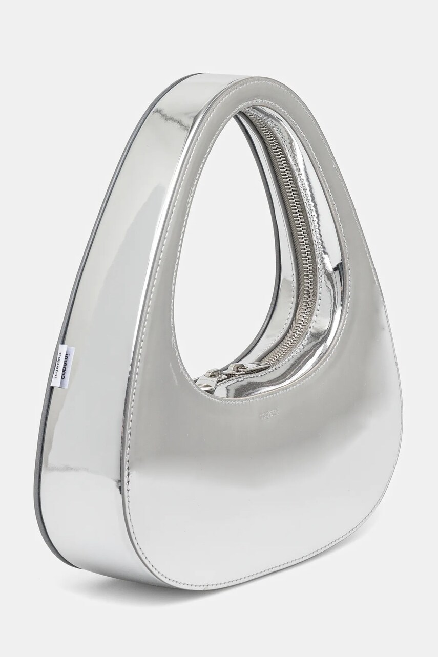 Сумочка Coperni Mirrored Baguette Swipe колір срібний COPBA04F6005