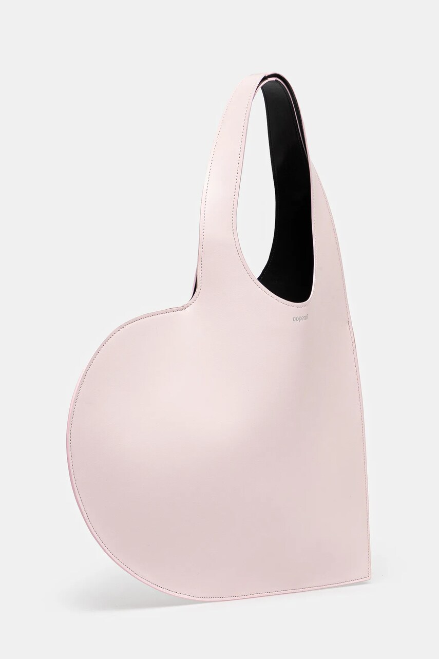 Шкіряна сумочка Coperni Heart Tote колір рожевий COPBA14F6031