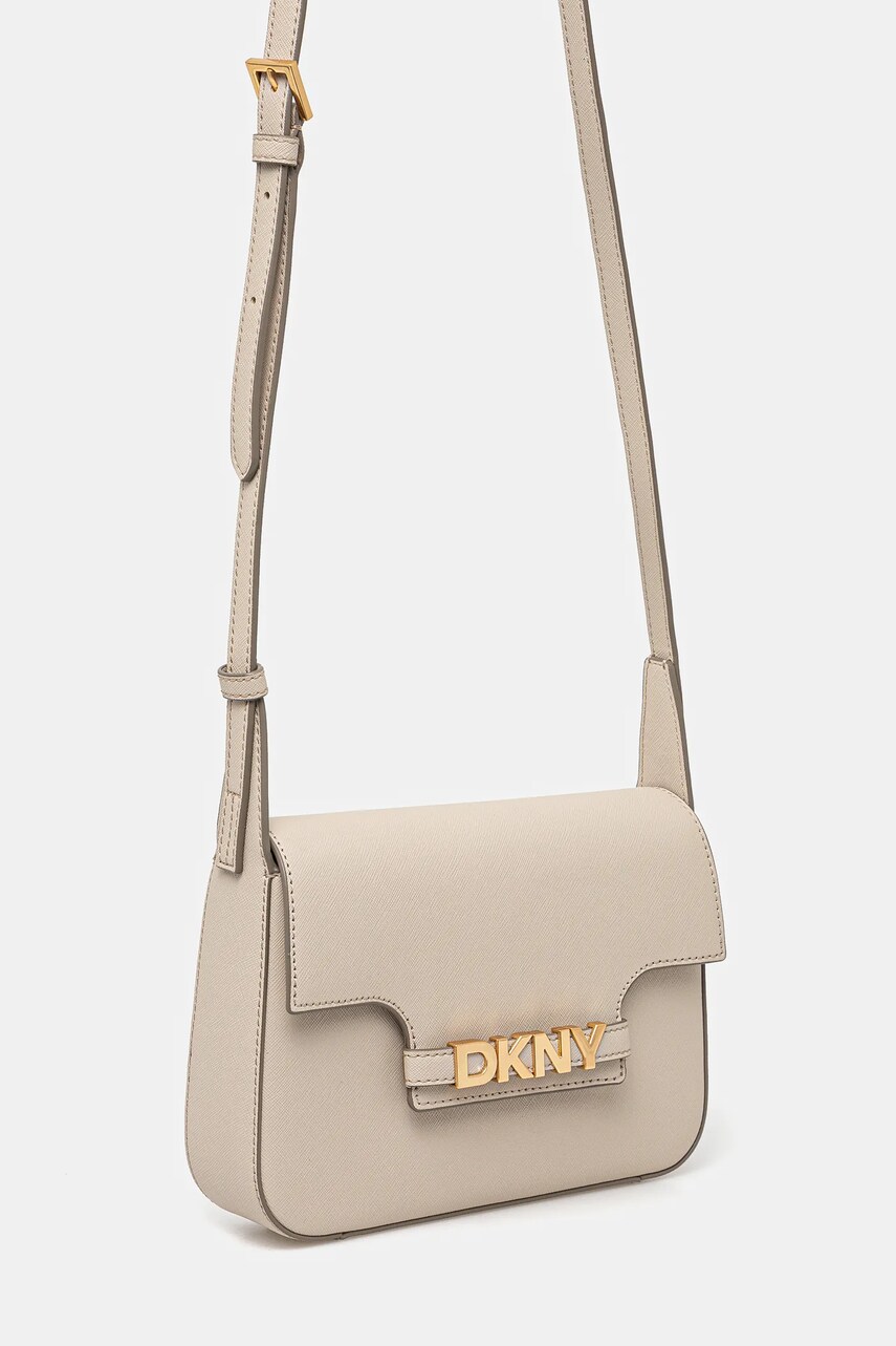Шкіряна сумочка Dkny колір бежевий R51E1J30