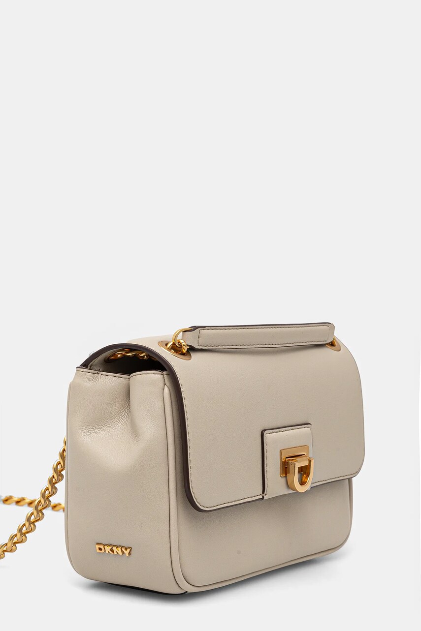 Шкіряна сумочка Dkny колір бежевий R443KI60
