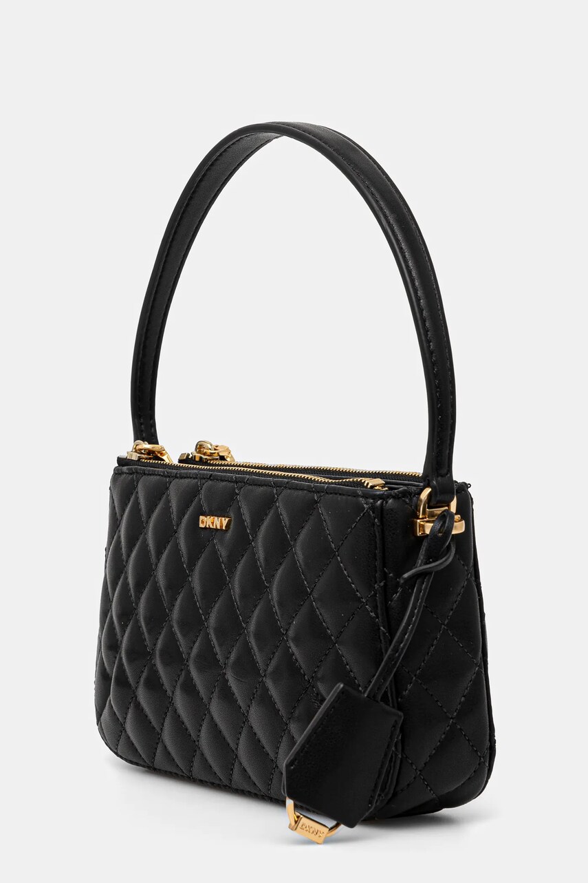 Шкіряна сумочка Dkny колір чорний R44EKI78