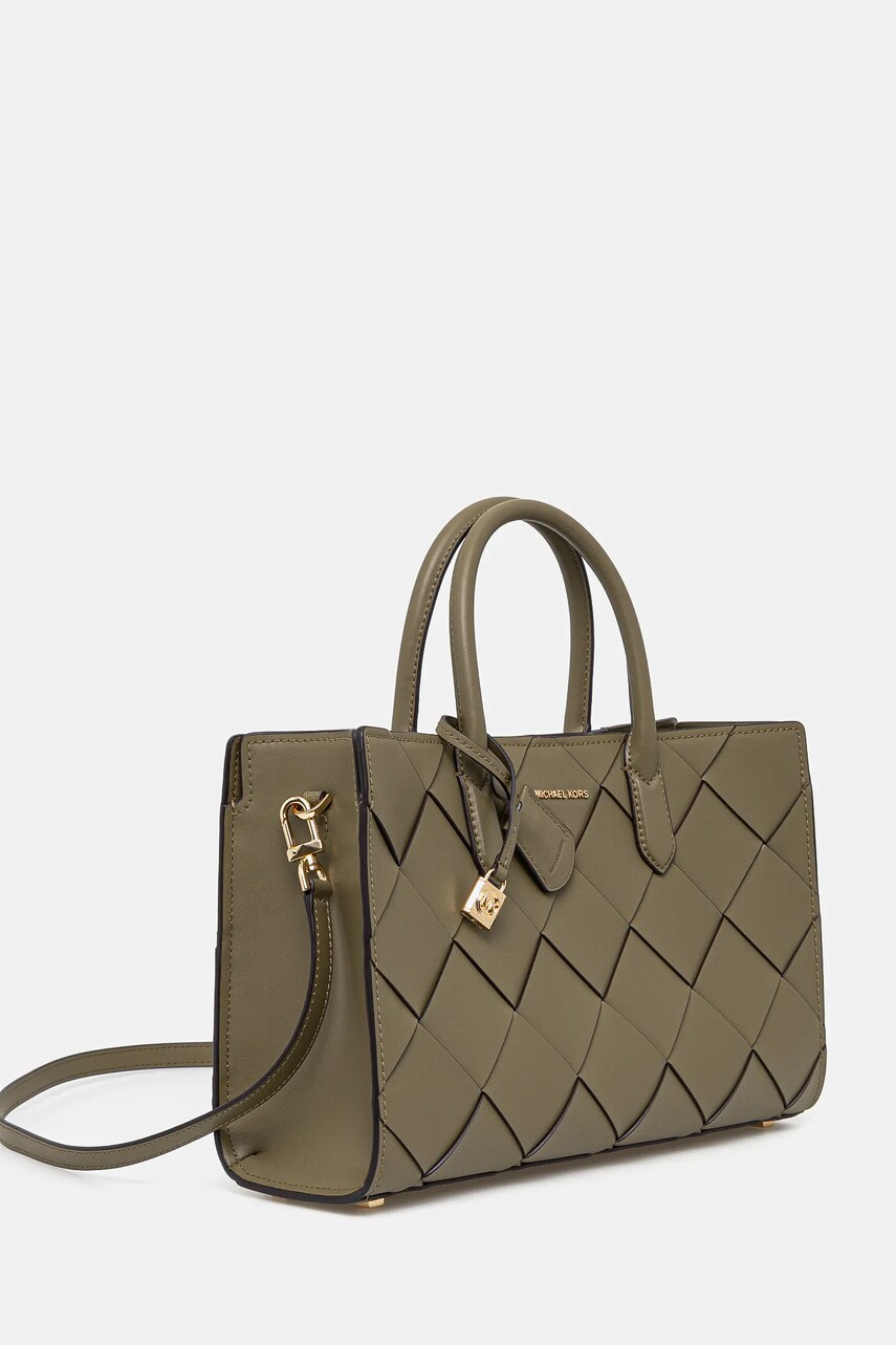 Шкіряна сумочка MICHAEL Michael Kors колір зелений 30S5GETS2L